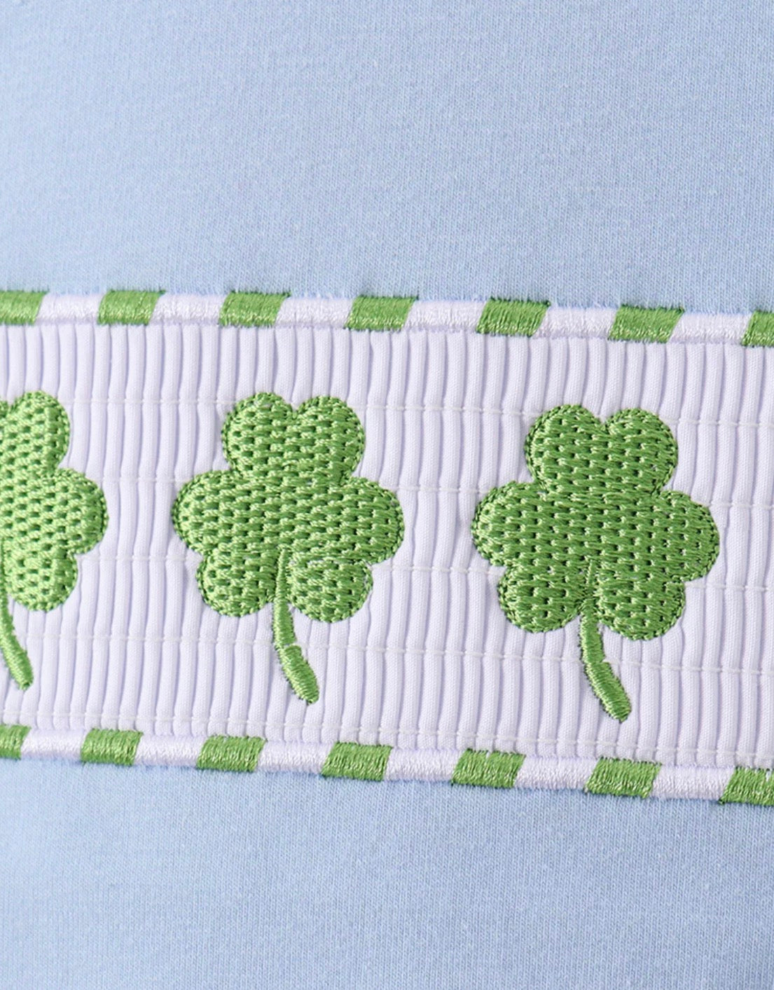 HD26 • boys machine smocked st Patrick’s day short set