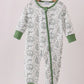 HD Xmas 25 • boys green tree print romper