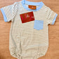 Mj26 • boys green & blue stripe Maddox bubble (575)