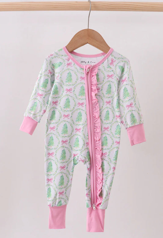 HD Xmas 25 • girls tree & bow bamboo zippy