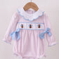 Thanksgiving 2025 • girls embroidered turkey pink & blue bubble