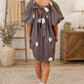 Brown Polka Dot Knot Back Mini Dress RTS