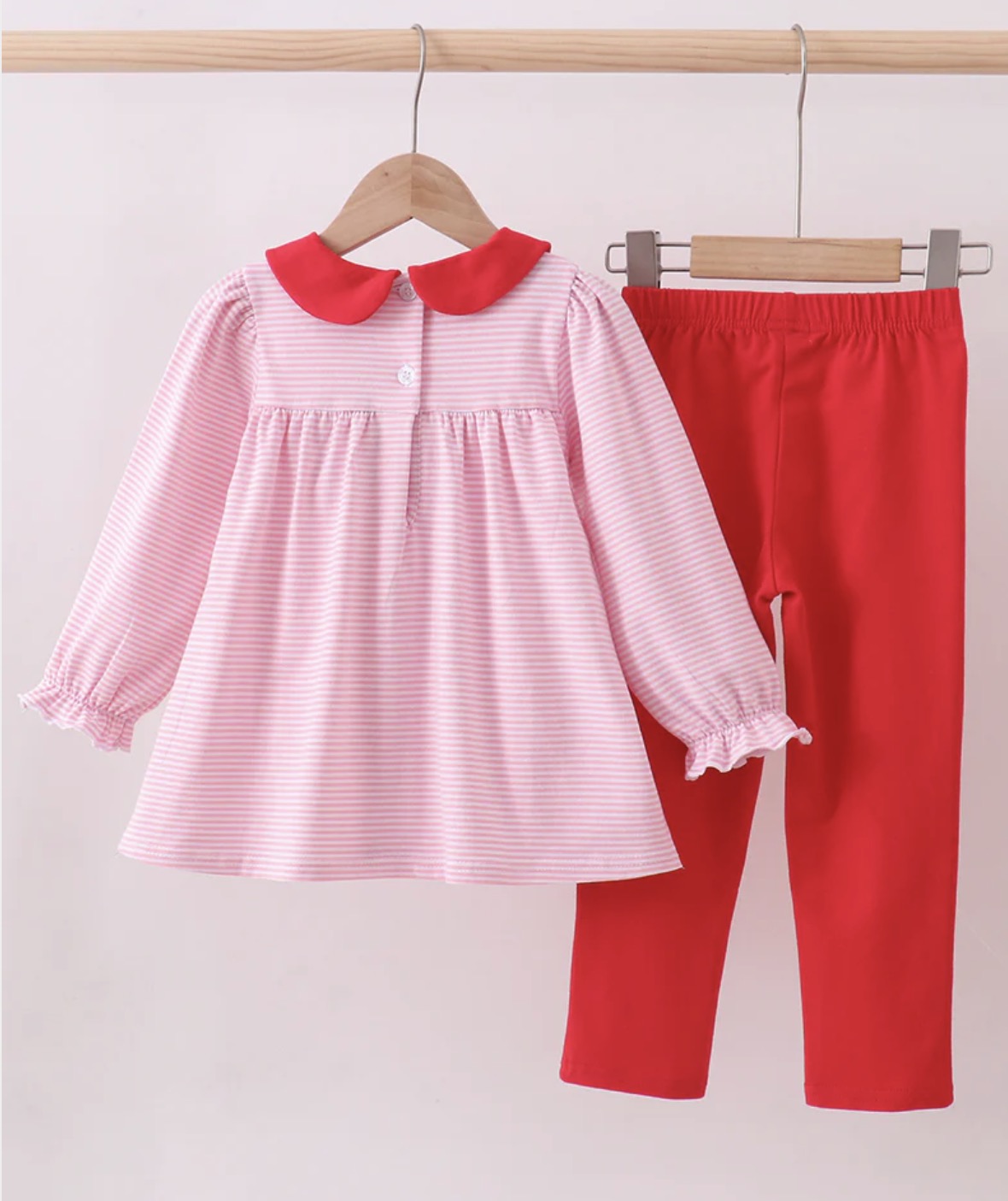 HD26 • girls embroidered Valentine’s Day pant set