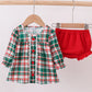HD Xmas 25 • girls green plaid bloomer set
