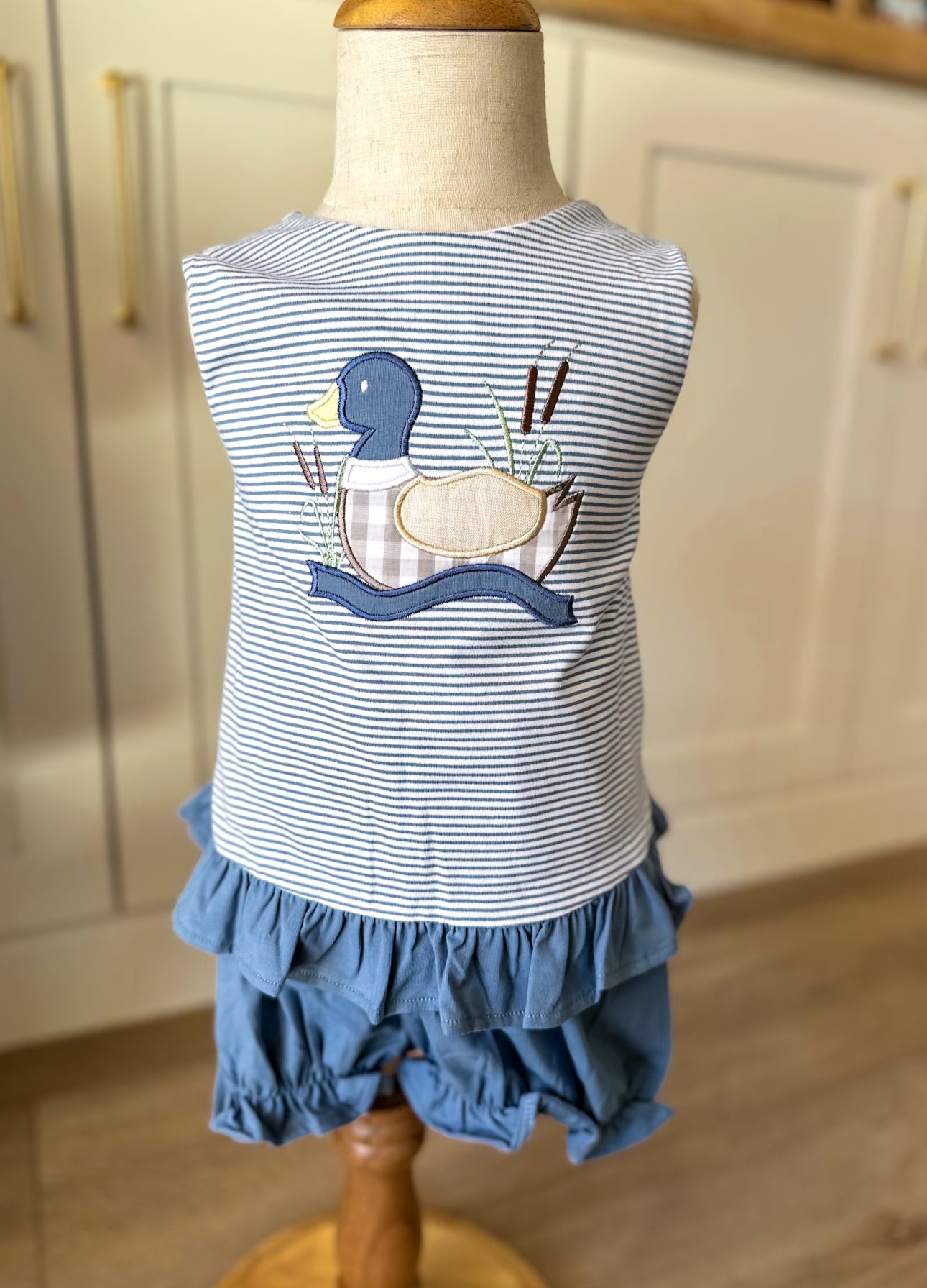 Banana Split • Girls Mallard Duck Short Set