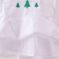 Christmas 2025 • girls white Christmas tree embroidered pink pant set