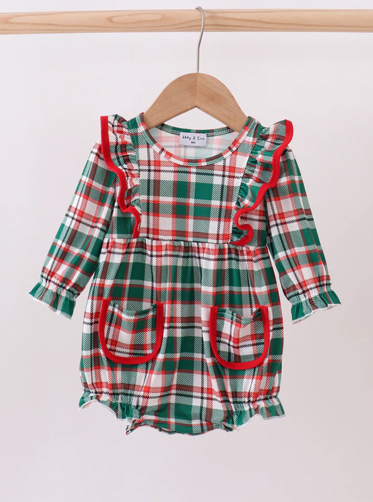 HD Xmas 25 • girls green plaid bubble