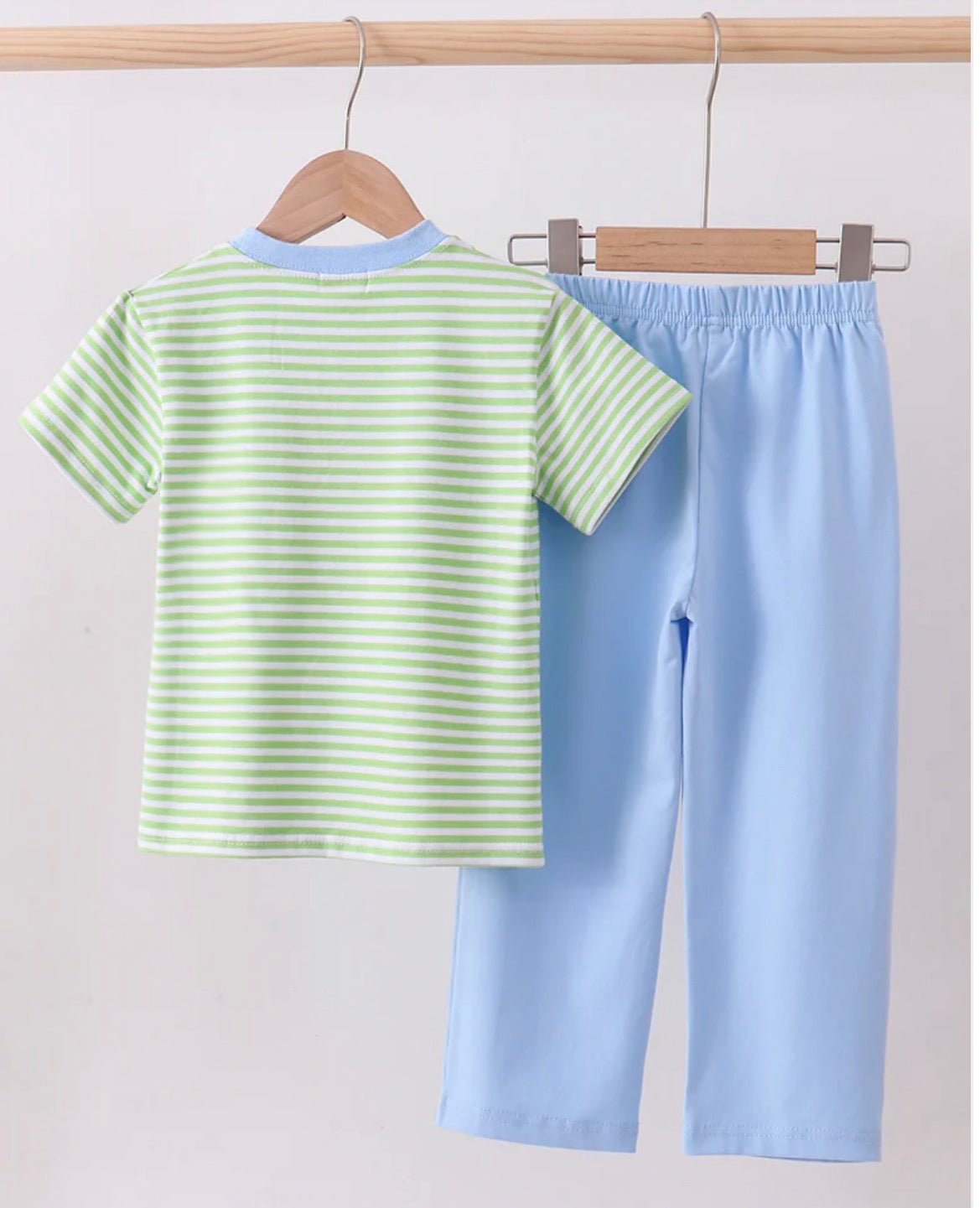 HD26 • Boys St.Patricks day embroidered clover pant set