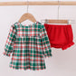 HD Xmas 25 • girls green plaid bloomer set