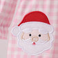 HD Xmas 25 • girls pink gingham Santa appliqué bubble