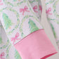 HD Xmas 25 • girls tree & pink bow bamboo pj set