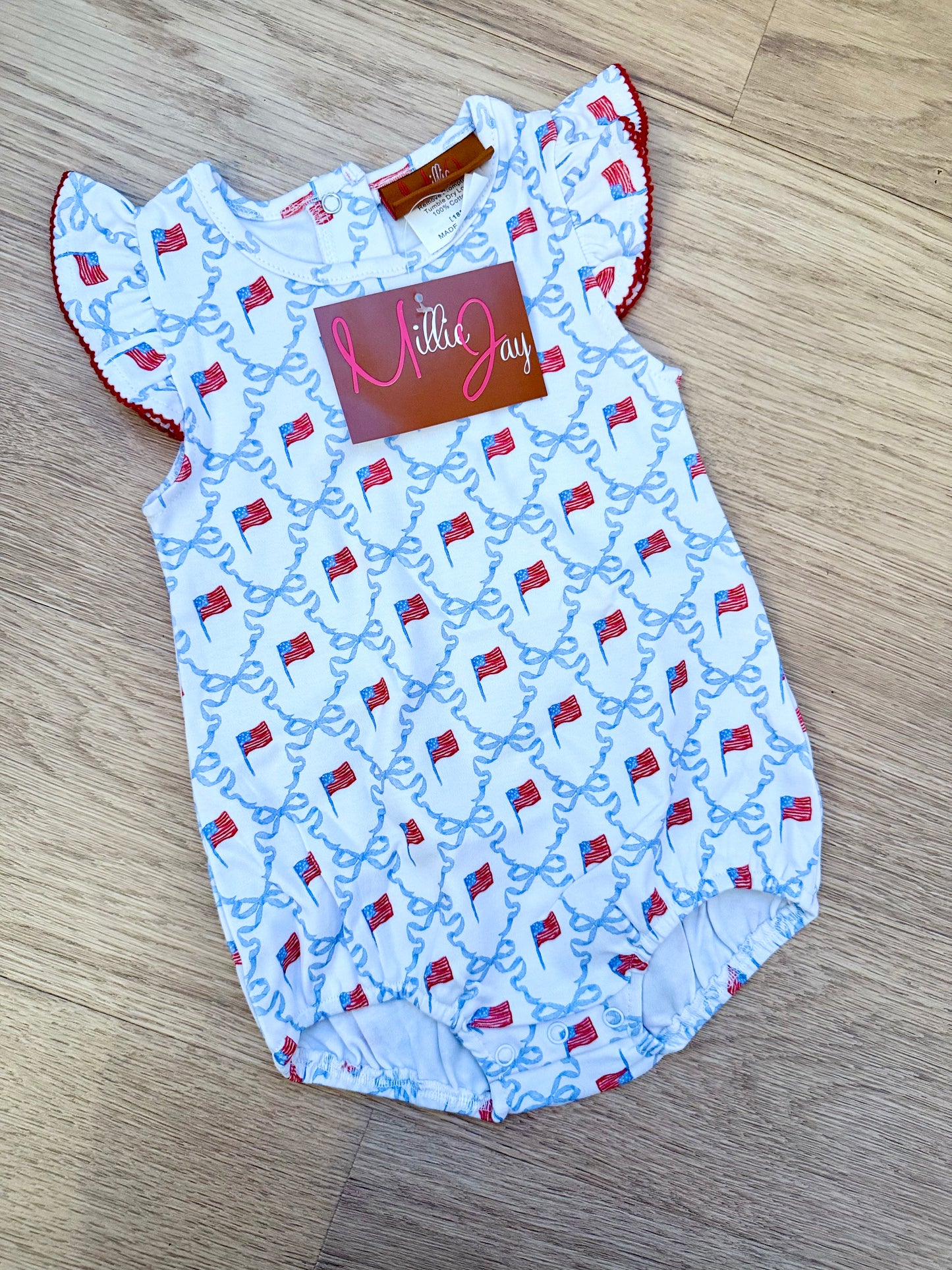 MJ26 • Girls Americana Bow bubble