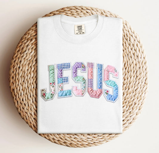 Patchwork Jesus Tee.