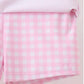 HD26 • girls pink gingham athletic skort set