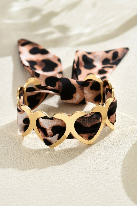 Gold Leopard Ribbon Bracelet LT