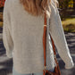 Gray Waffle High Neck Sweater LT