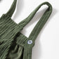 Green Corduroy Loose Overalls RTS