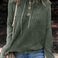 Green Mineral Wash Hooded Sweater LT
