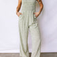 Green Smocked Floral Jumpsuit January.