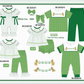 PO101 Green St. Patricks Day puppy clover embroidery plaid collection