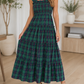 Green Plaid Ruffle Dress RTS