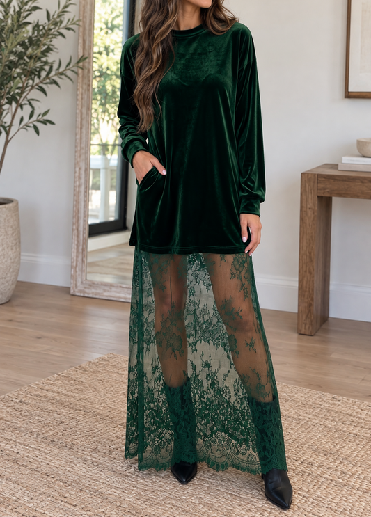 Velvet Lace Dress