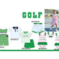 PO101 Green&pink golf embroidery collection 2