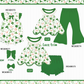 PO101 Green clover print lace collection