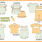 PO101 Green gingham easter carrot embroidery collection