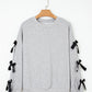 Grey Bow Sleeve Sweatshirt LT