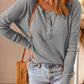 Waffle Knit Henley Top RTS