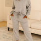 Zip Collar Drawstring Pants Set *two colors* LT