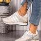 White Leopard Low Top Sneakers RTS