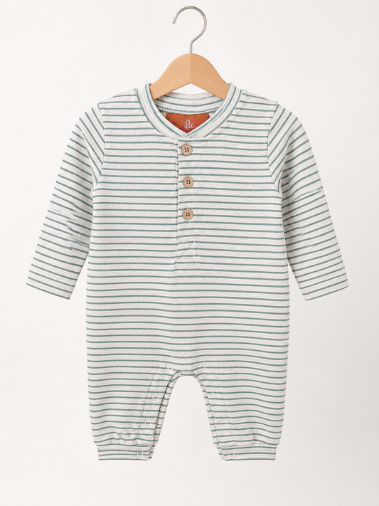 MJ25 • Teal stripe romper