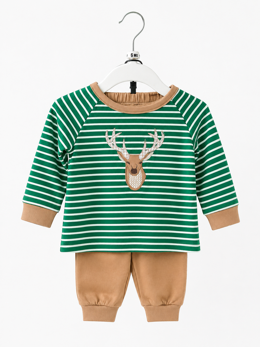 TS25 • Boys Deer Jogger Set