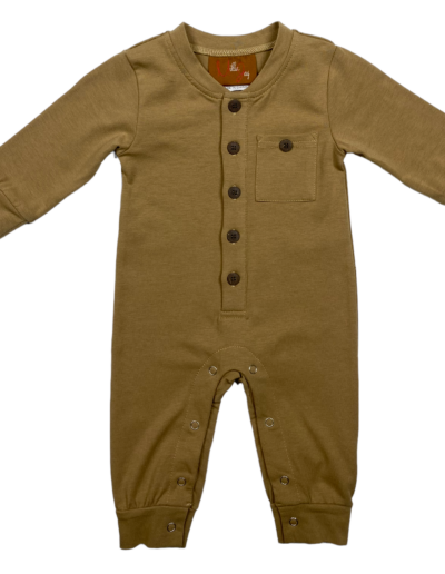 Millie Jay • boys tan Landon romper
