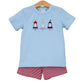 Jellybean • Boys Red, White, and Bouy Short Set.
