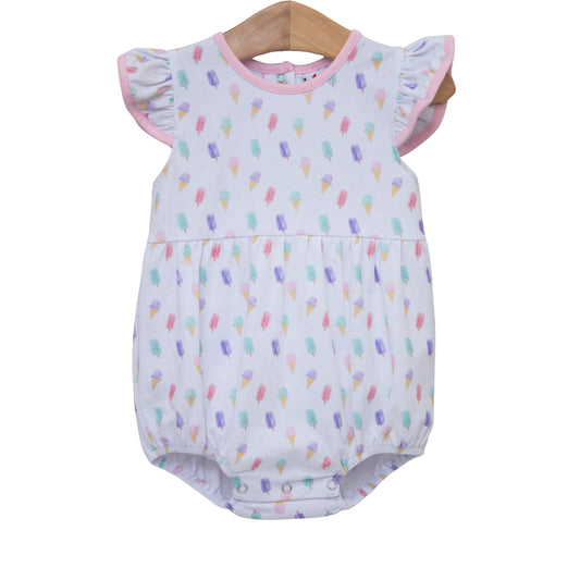 Jellybean • Girls summertime sweets flutter sleeve bubble.