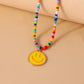 Smiley Beaded Necklace RTS