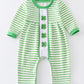 Green Clover Embroidery Boy Romper