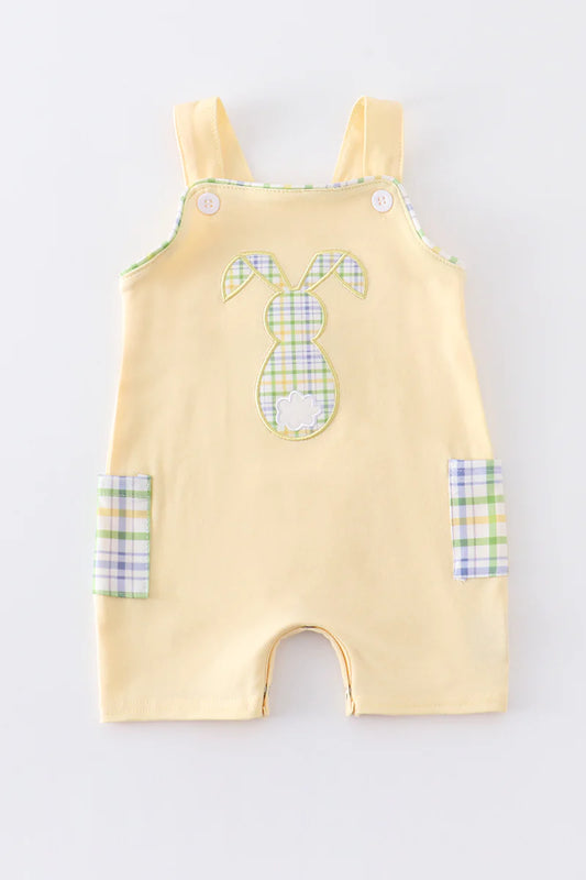 Mustard Rabbit Applique Boy Jon Jon