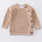 Khaki Buttons Baby Sweater