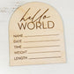 "Hello World" Birth Stats Sign