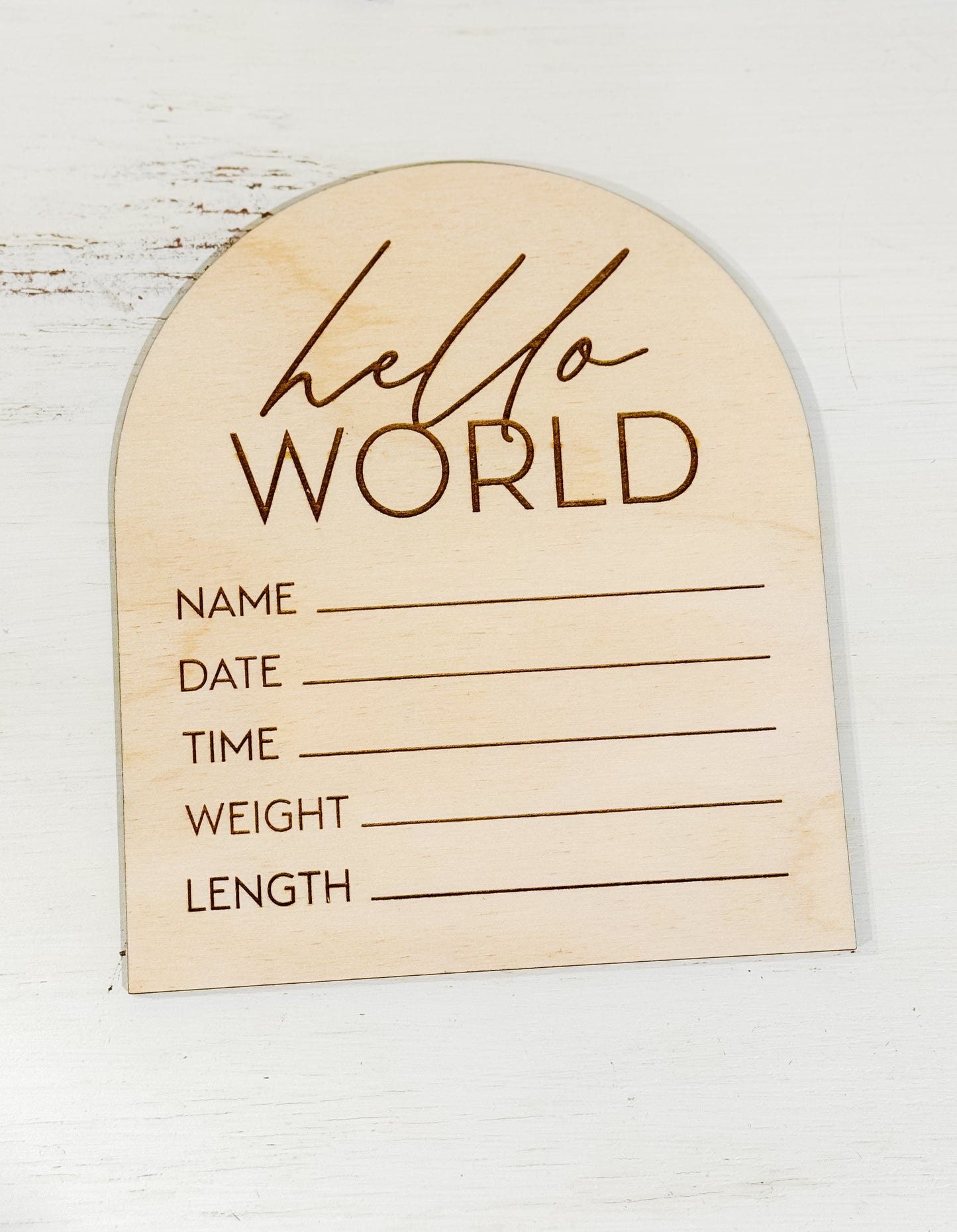 "Hello World" Birth Stats Sign