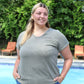 Green Plus Size Pocket Top LT