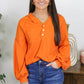 Orange Waffle Knit Top RTS