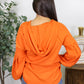 Orange Waffle Knit Top RTS