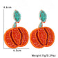 Pumpkin Beaded Earrings RTS