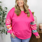 Pink Patchwork Floral Plus Size Tee LT