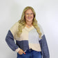 Blue Plus Size Patchwork Top LT